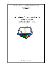 Đề cương cuối kỳ 1 Toán 11 năm 2025 – 2026 trường THPT Thanh Khê – Đà Nẵng